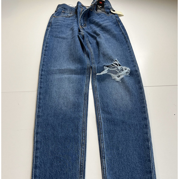Levi's Premium Women 80s Mom Zip Fly High Rise Tapered Leg Jeans 23x30 Blue NWT - Picture 2 of 15